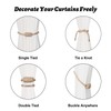 BEL AVENIR Magnetic Jute Curtain Tiebacks, Decorative Drapery Holdbacks Bohemian