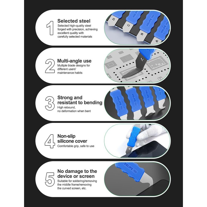 Prying Separation Scraping Tool Set For Phone Repair - Set