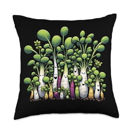 Vegan Agriculture Growing Sprouts Vegetables Plants Throw Pillow