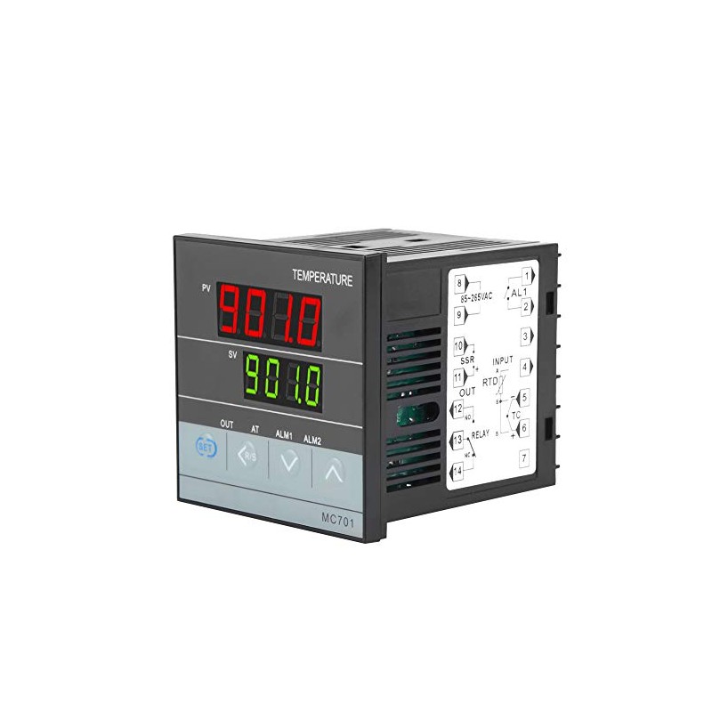 MC701 Type K PT100 Digital PID Temperature Controller Sensor Input