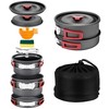 ALOCS 13pcs Camping Cookware, Portable Camping Pots and Pans Set,