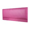 CROWNBEDSUK ROMA FAUX LEATHER HEADBOARD 2ft6,3ft,4ft,4ft6,5ft,6ft (5FT KINGSIZE, Pink)