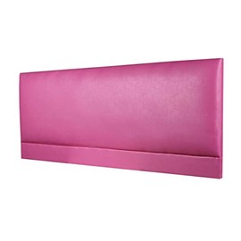 CROWNBEDSUK ROMA FAUX LEATHER HEADBOARD 2ft6,3ft,4ft,4ft6,5ft,6ft (5FT KINGSIZE, Pink)