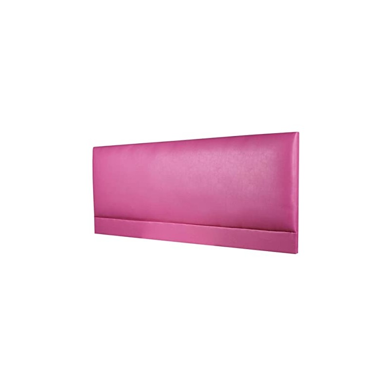 CROWNBEDSUK ROMA FAUX LEATHER HEADBOARD 2ft6,3ft,4ft,4ft6,5ft,6ft (5FT KINGSIZE, Pink)