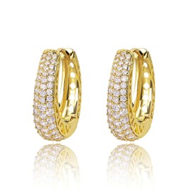 Earrings Women's Gold Delicate Earrings Girls Fashionable Lightweight Hoop Earrings Hypoallergenic Earrings 18K Huggie Earrings Gold-Plated Women's Fashion Jewellery for Women and Girls, Copper