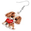DOWAY Acrylic Cute Cavalier King Charles Spaniel Gifts Dog Earrings