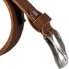 LINDENMANN Men's Leather Belt, Full Cowhide Leather, Buffalo Leather, 4