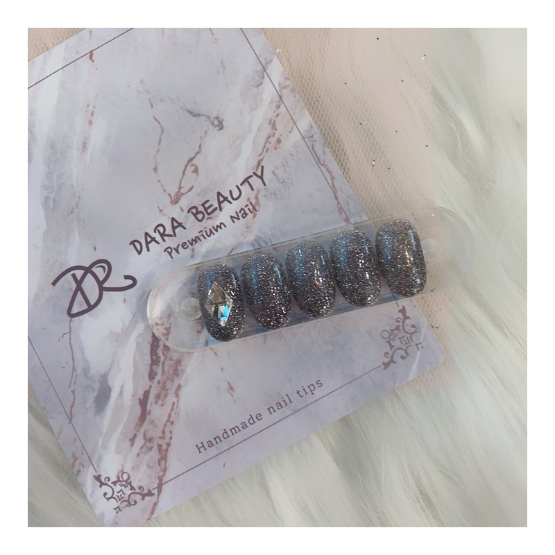 Next day delivery⭐Black glitter stone nail⭐ / 다음날발송⭐블랙글리터 스톤네일⭐