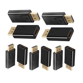 DP to HDMI 4K Adapter, DisplayPort to HDMI 3840 x 2160p Male to Female Converter High Speed for Office, Personal Use (10 Pack, 4K 3840 x 2160p)