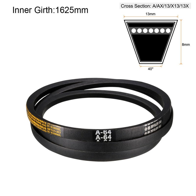 sourcing map A-64 Drive Belt 64 Inch Pitch Length Industrial