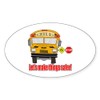 CafePress Safer School Bus Oval Car Bumper Sticker
