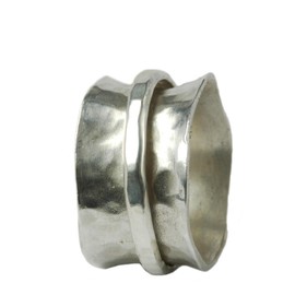 Tiljon Sterling Silver Wide Spinning Ring, Sterling Silver