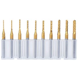 Bestgle 10pcs 0.8mm-3.175mm End Mill Carving Bit Carbide Bar Tungsten Bar Rotor Bit Titanium Coated Carbide Drill Cutter Tungsten Bar High Speed Tool Cutting Polishing