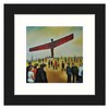 Greetingles Lowry-Style 12"/31cm Square Framed Print. Beautiful Black Ash Frame