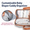 Melliberry Baby Diaper Caddy Changing Table Organizer - Baby Basket