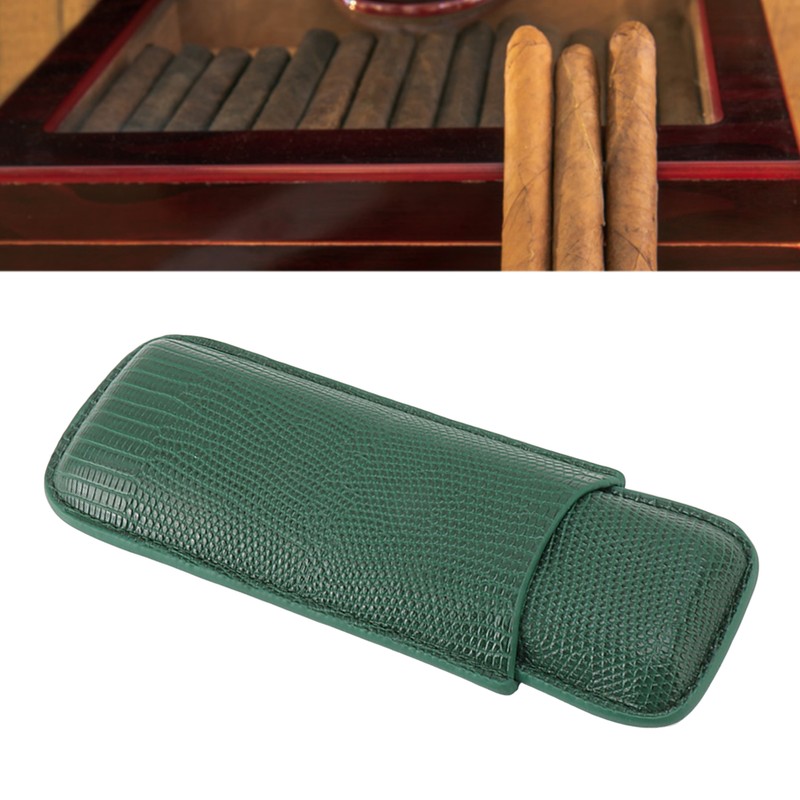 Cigar Case Fashion Elegant Portable Sturdy Crocodilian Skin Texture Faux