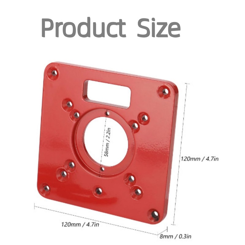 Router Table Insert Plate Aluminum Alloy Compatible with Makita Routers