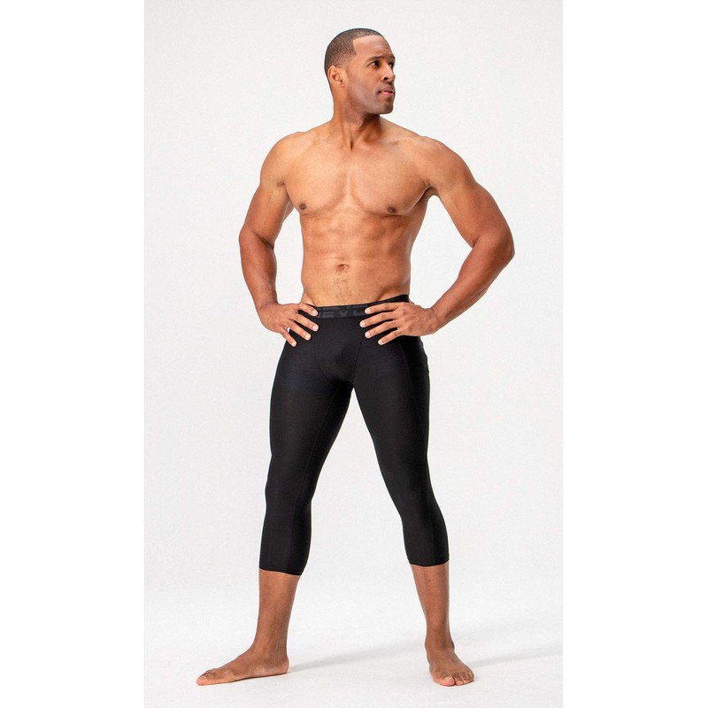 DEVOPS 2 Pack Men's 3/4 Compression Pants Athletic Leggings (X-Large,