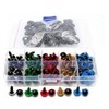 100PCS(1 Box) 10mm Plastic Safety Screw Eyes with Washer -