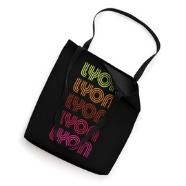 Retro Lyon France Inline Font Disco Design Vintage Tote Bag