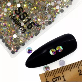 Xiaoya Cristal  Uñas Decoración 1440pzs Tamaño Ss16 Tornasol