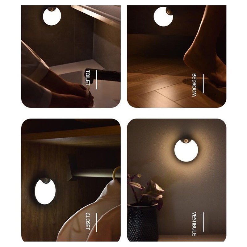 Motion Sensor Night Light Eye Caring USB Charging Wireless LED
