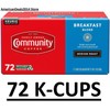 Community Coffee Single Serve Cups, Breakfast Blend Medium Roast 72