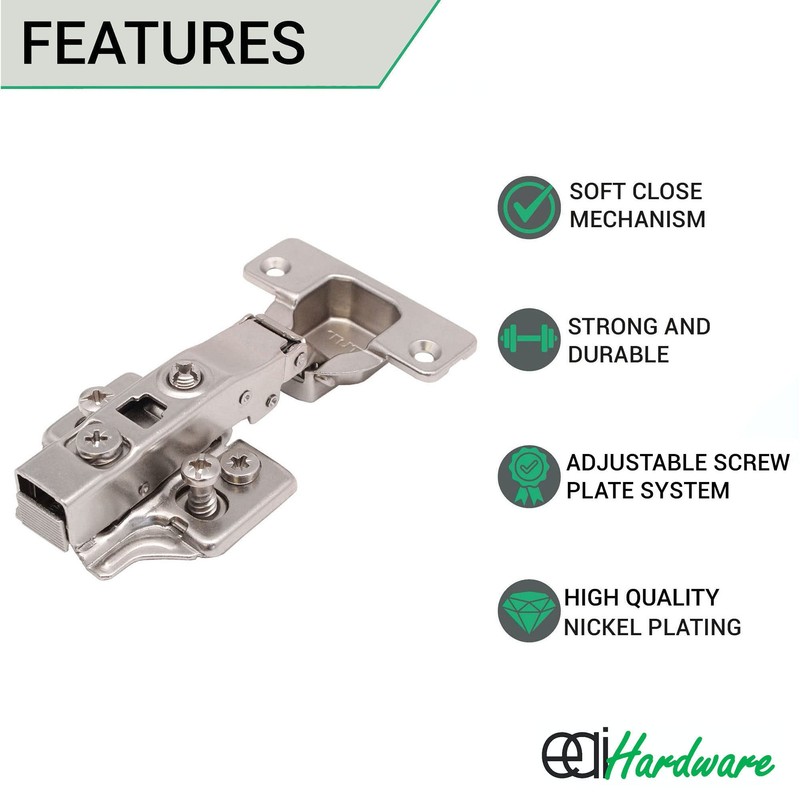 EAI Kitchen Cabinet Hinge | 35mm | Clip On Sprung