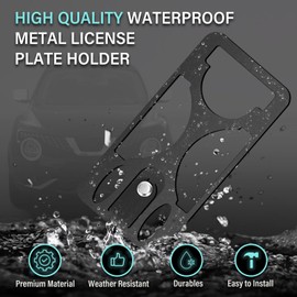 No Drill Front Bumper License Plate Mount Compatible with Nissan Murano 2015-2022 Front Tow Hook License Plate Mounting Bracket Holder Car License Plate Frames Accessories Kit