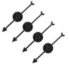 Sndperiexam 4 Pcs Black Game Engaging Board Arrow Set Home