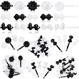 72 Piezas Pasadores para el Cabello con Bisagras Automáticas Pasadores de Pelo de Diseño de Dibujos Animados Coloridos de Plástico Horquillas para el Pelo los Años 80 y 90 (Estilo Lindo)