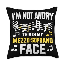 Mezzo Soprano Singer Vocal Vocalist Voice Singing Choir Throw Pillow