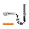 Ibergrif M20506 P Trap 1 1/4", Universal Tubular Siphon, Brass