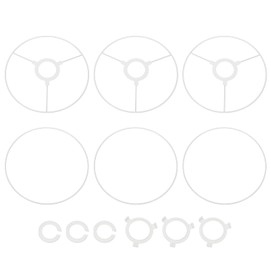 PATIKIL 7.9 Inch Lamp Shade Ring, 3 Set Lamp Shade Frame with E27 to E26 or E17 Adapter Lampshade Frame Wire for DIY Drum Lampshade Table Floor Lamp