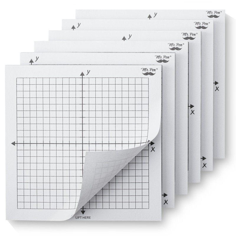 Mr. Pen- Graph Paper Sticky Notes, 6 Pads, 3x3 Inch,