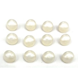 12 Pearl Buttons 3/8''- 9-10mm- Blouse Buttons, Shirt Buttons - Shank Buttons Decorative Buttons for Wedding Dresses, Sewing, Shirts, DIY Crafts (10mm Pearl Buttons with Shank Round)
