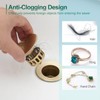 VOTON Brushed Gold Pop Up Bathroom Sink Drain with Overflow