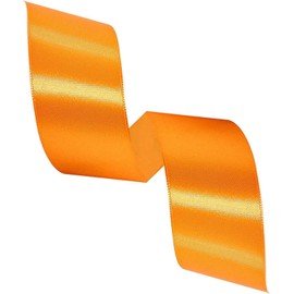 ZHIHUI Satin Ribbon Orange 40 mm, 22 Metres Decoration Gift Ribbon Fine Ribbon Fabric Ribbon for Balloons, Wedding, Christening and Birthday Gifts Valentine's Day Packaging Gifts