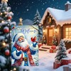BlissYard Christmas Garden Flag 12x18 Inch Blue Santa Red Yard