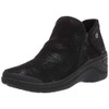 BZees Women's Domino Ankle Boot, Black Fabric, 7.5