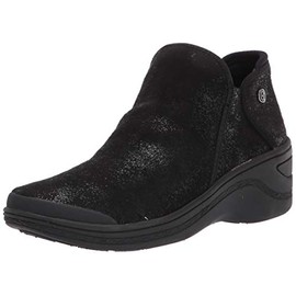 BZees Women's Domino Ankle Boot, Black Fabric, 7.5