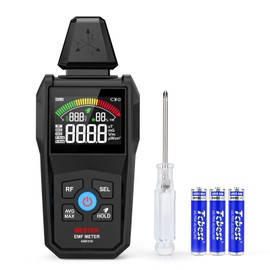 EMF Detector, MESTEK 5-in-1 EMF Meter Radiation Detector Electric Field, Magnetic Field & Radio Frequency Detector for 5G, Cell Towers, WiFi, EMF Reader for Home EMF Inspections and Ghost Hunting