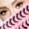 FADLASH Cat Eye Lashes 𝟏𝟎 𝐏𝐚𝐢𝐫 False Eyelashes Soft Fluffy