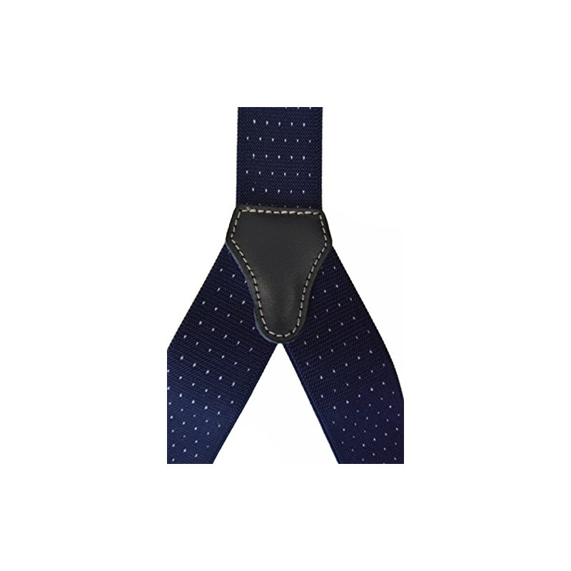 Olata Braces with Buttonhole, Genuine Leather Strap and Pattern -