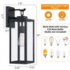 GRUENLICH Outdoor Wall Light Fixtures, 18 Inch Black Exterior Waterproof