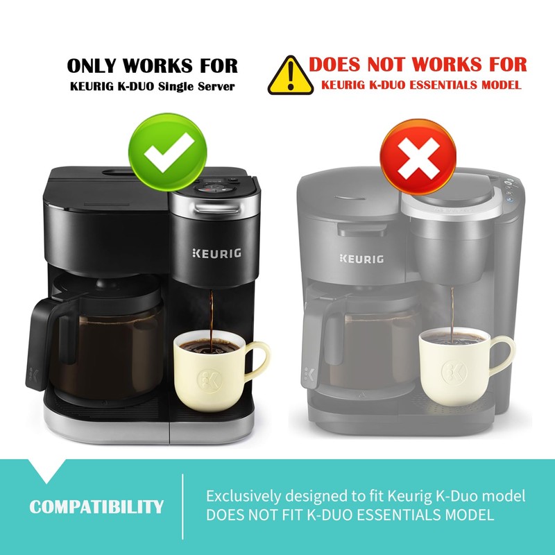 12-CUP Glass Replacement Coffee Carafe ONLY for KEURIG K-DUO Single