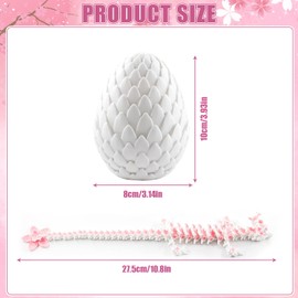 Dongcill Dragon Egg with Dragon, Dragon Egg 3D, 3D Print Dragon, 3D Printed Surprise Dragon in the Egg, Movable Dragon, Dragon Toy, Adult Children Gifts Toy