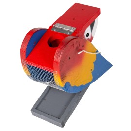 Saving Shepherd MACAW BIRD FEEDER - Large & Bright Parrot with EZ Open Top