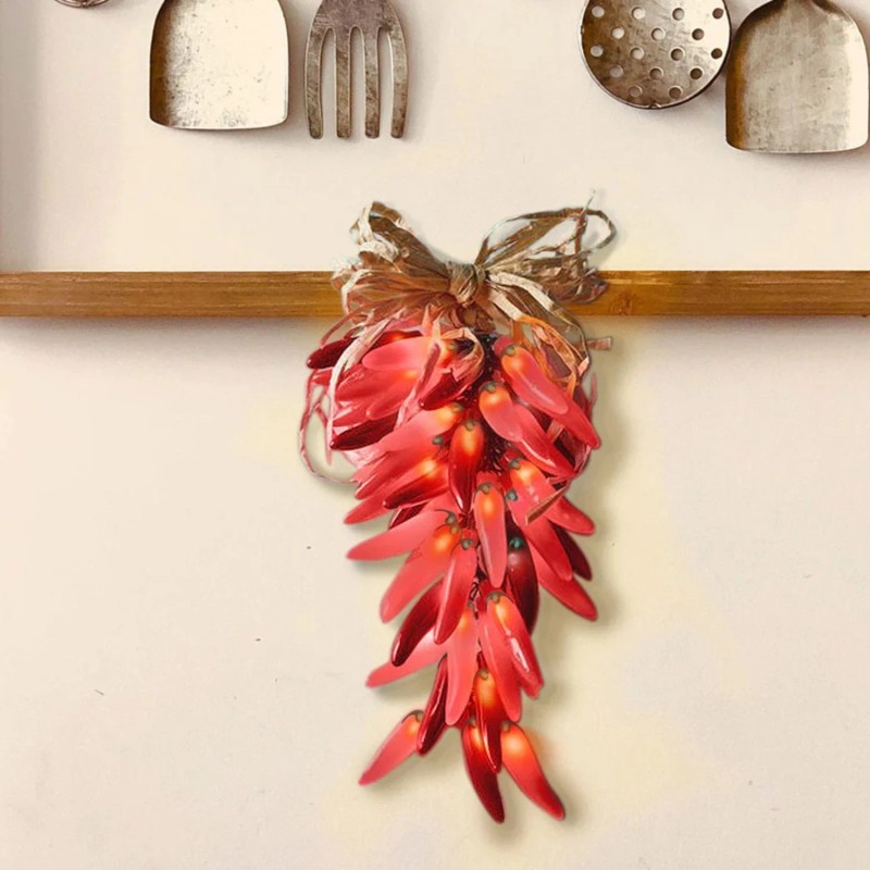 Elegani 10 LED Chili Pepper String Lights – Warm White