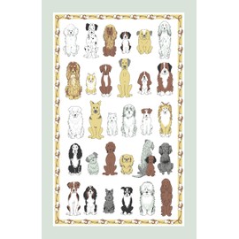 Ulster Weavers Tea (74 x 48cm) -100% Cotton-Washable Cloths/Dish Towel with Natural Bones Border-Kitchen Accessories & Decor Theme-Dog Lovers Gifts, Brown, One Size